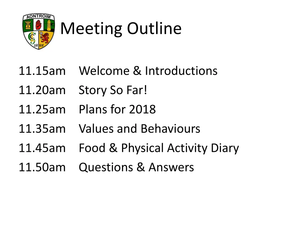 meeting outline