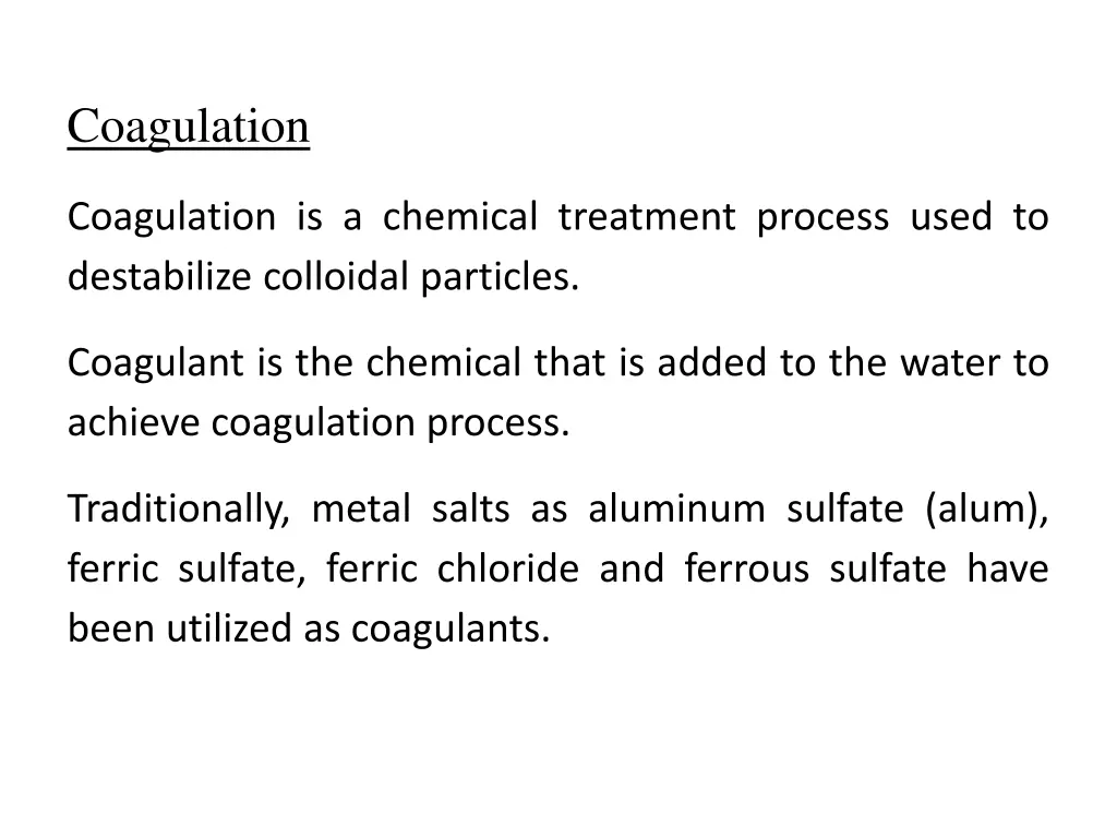 coagulation
