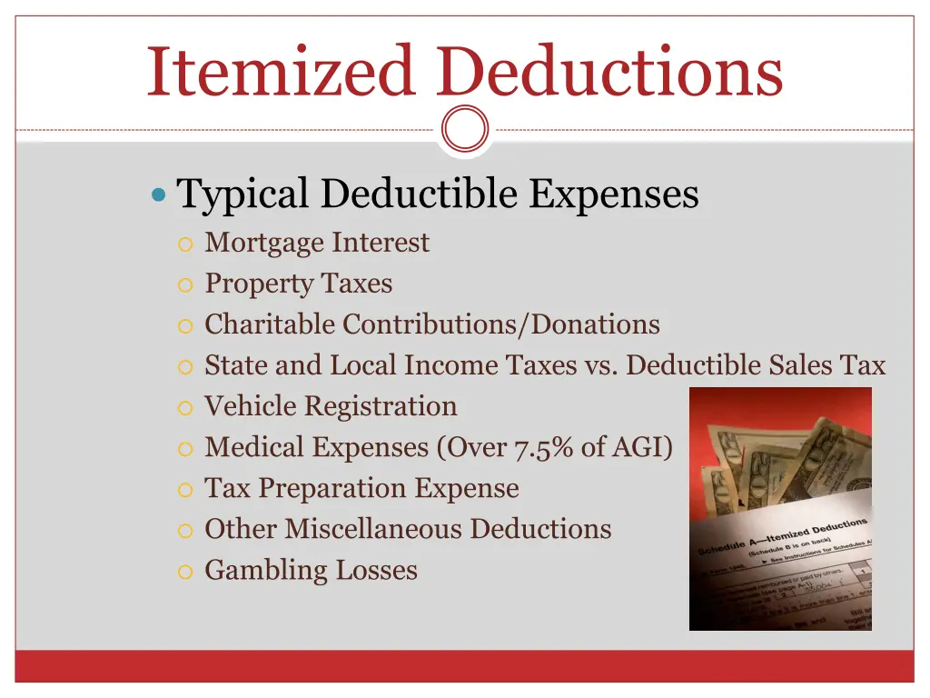 itemized deductions