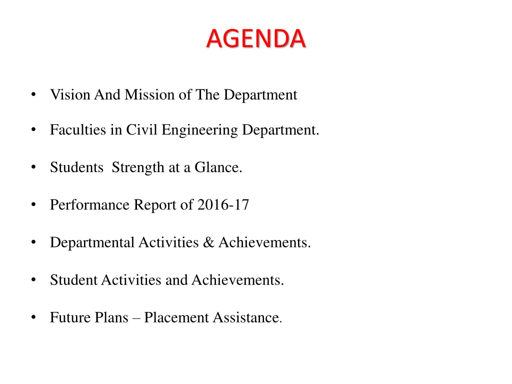 agenda