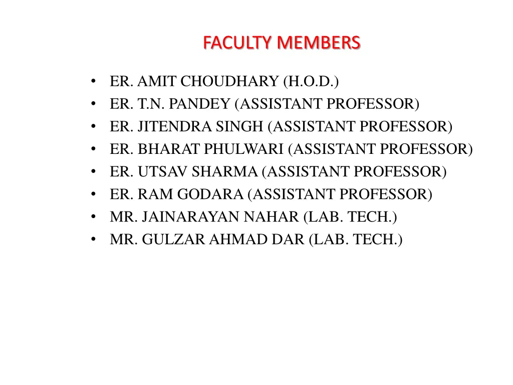 faculty members