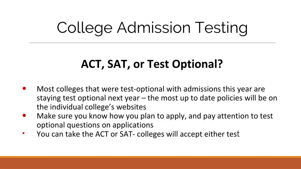 college admission testing