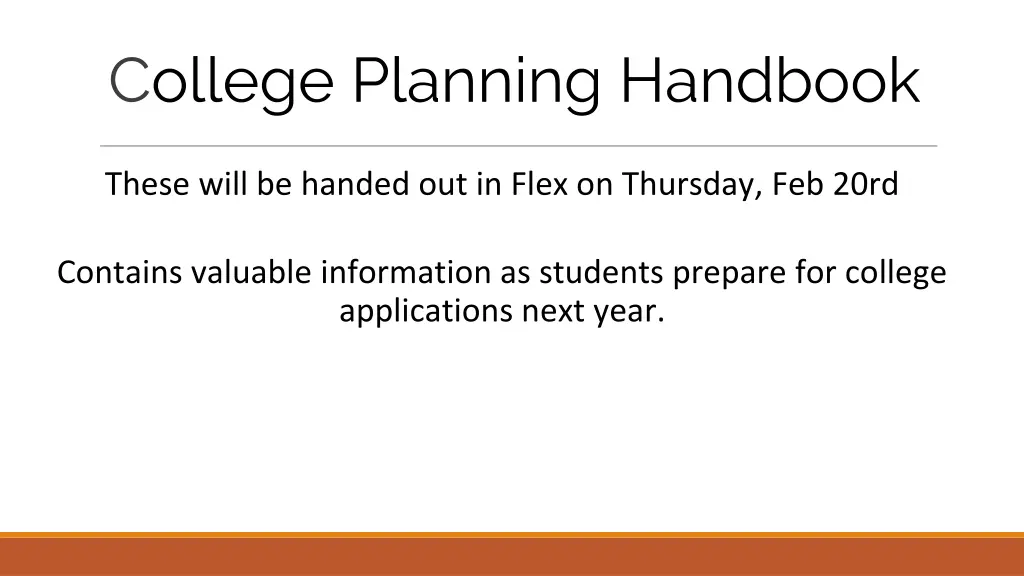 college planning handbook