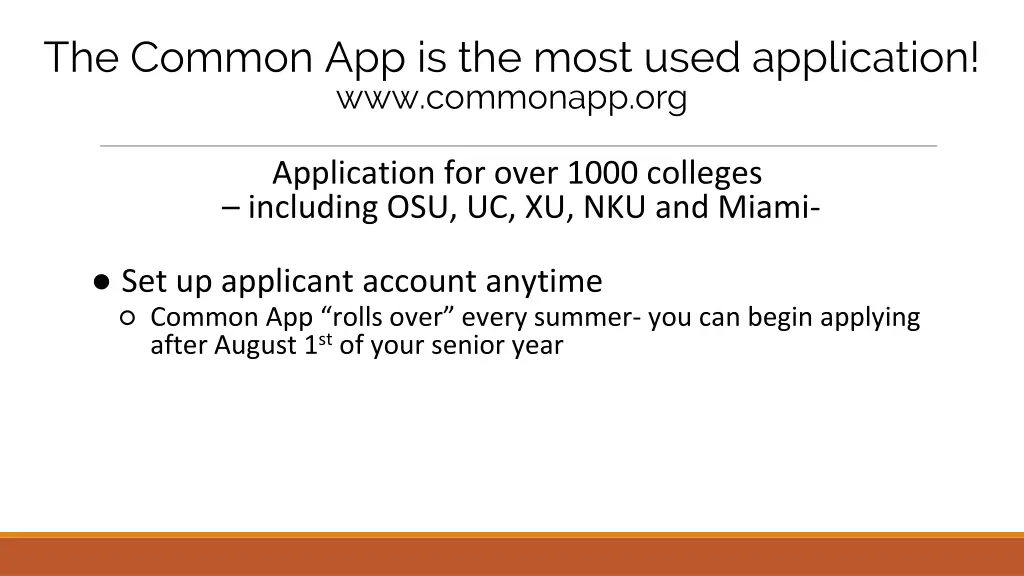 the common app is the most used application