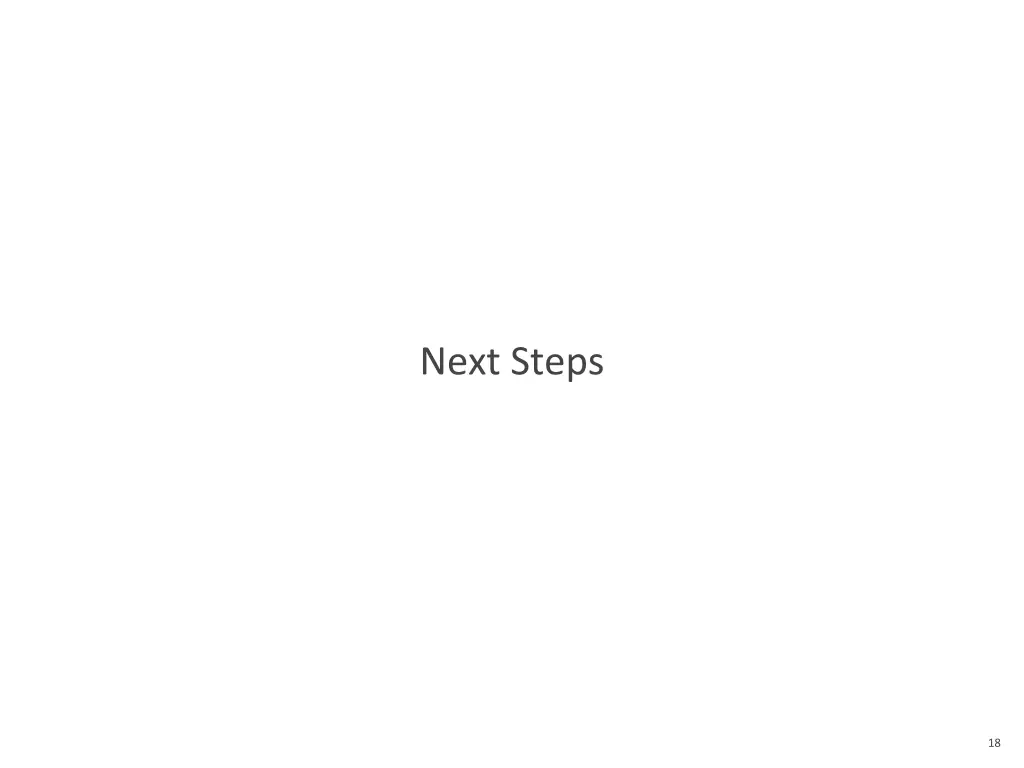 next steps