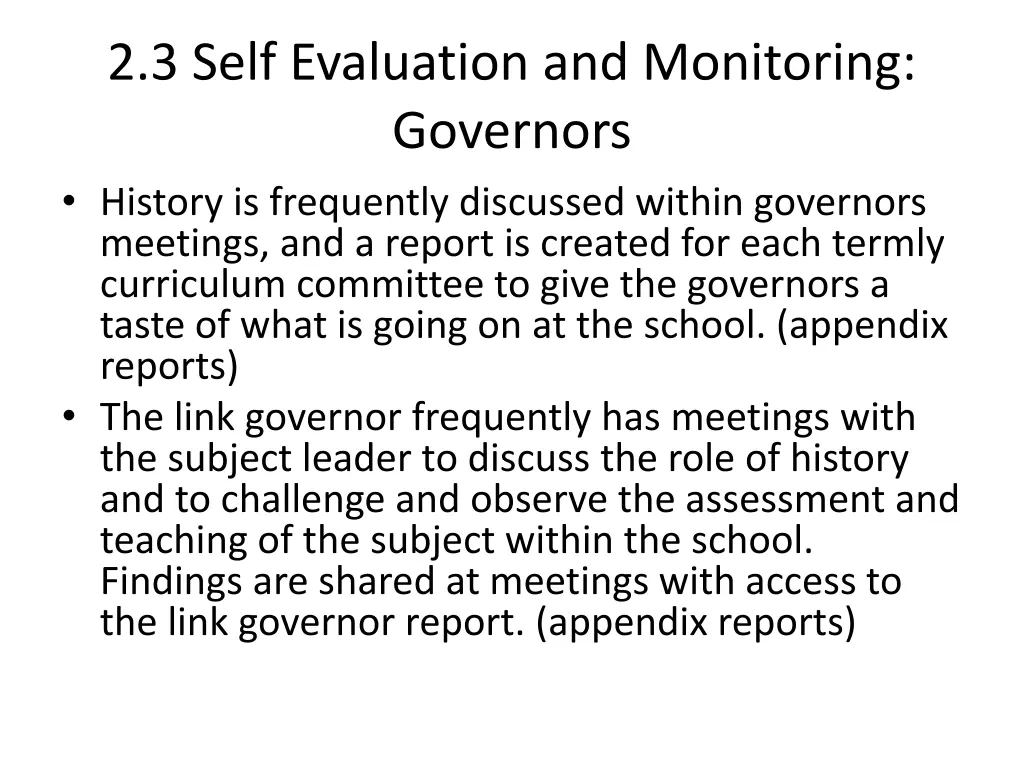 2 3 self evaluation and monitoring governors
