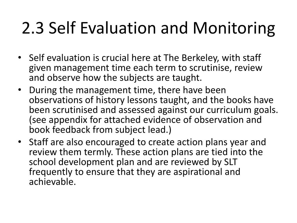 2 3 self evaluation and monitoring