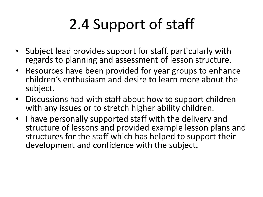2 4 support of staff