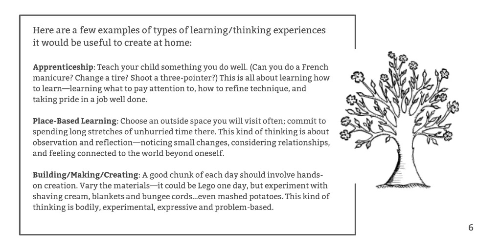 here are a few examples of types of learning