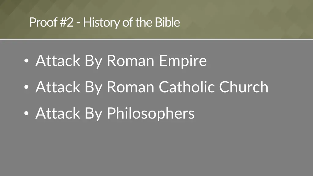 proof 2 history of the bible