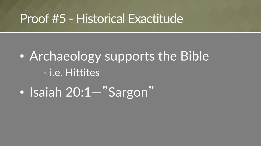 proof 5 historical exactitude