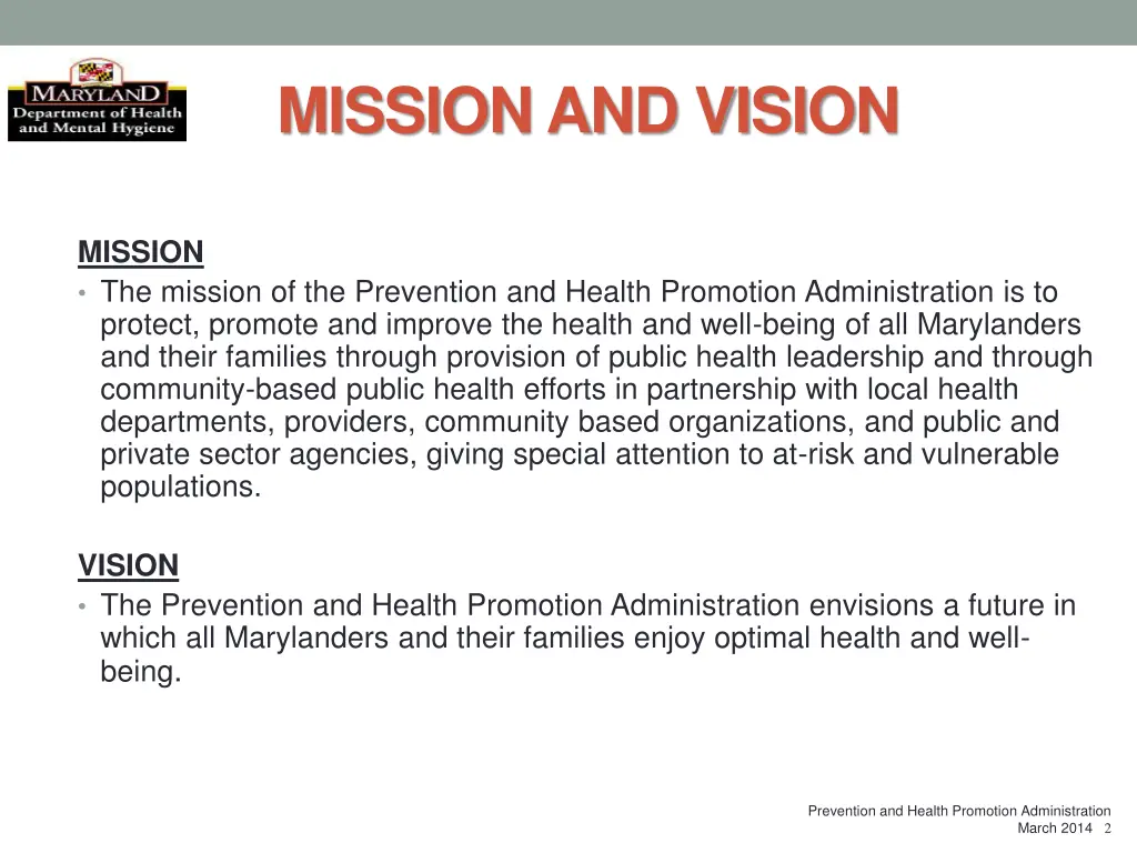 mission and vision