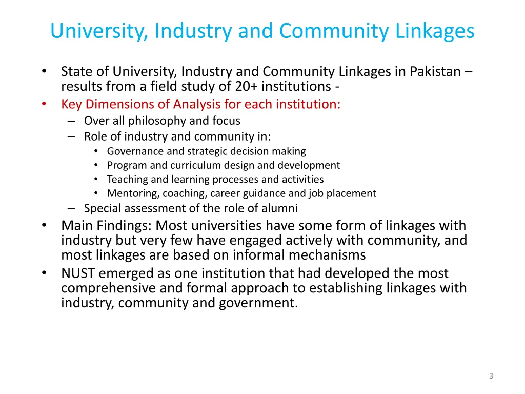 university industry and community linkages