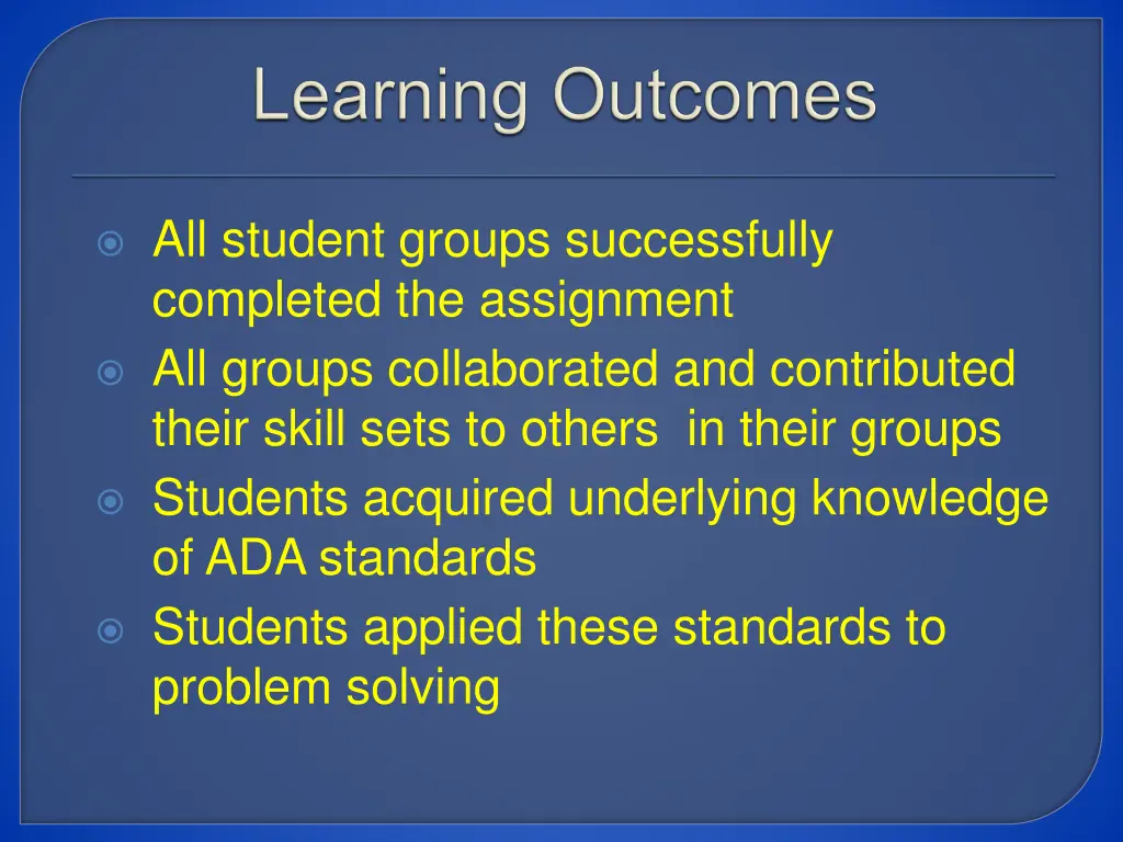 all student groups successfully completed