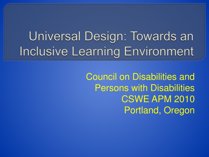 council on disabilities and persons with