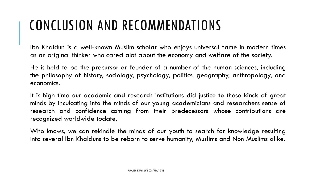 conclusion and recommendations