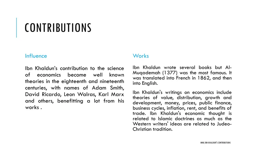 contributions