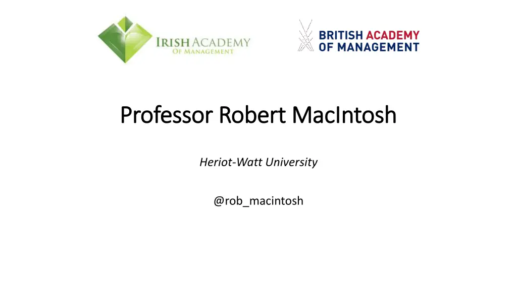 professor robert macintosh professor robert