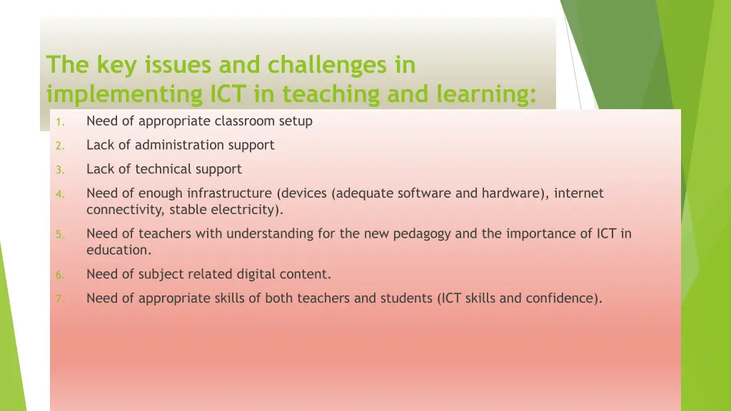 the key issues and challenges in implementing