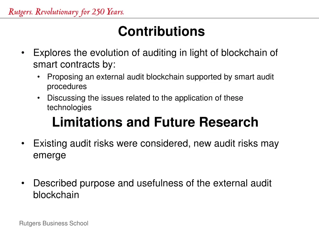 contributions