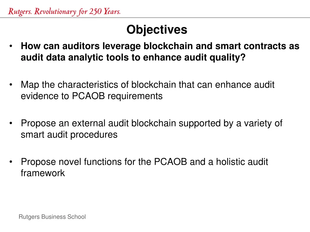objectives
