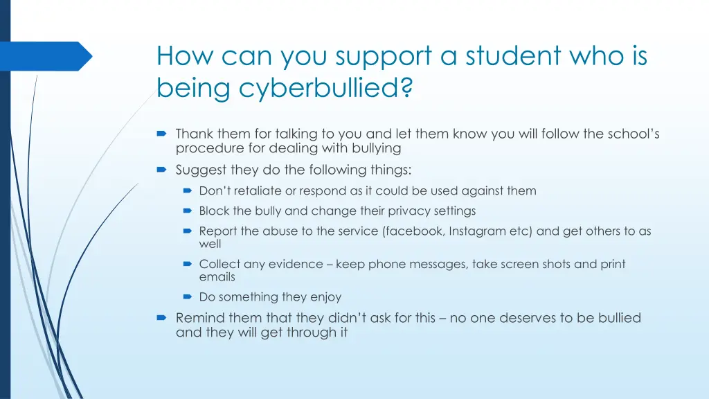 how can you support a student who is being