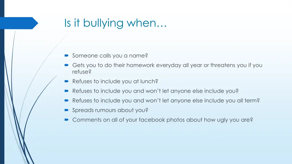 is it bullying when