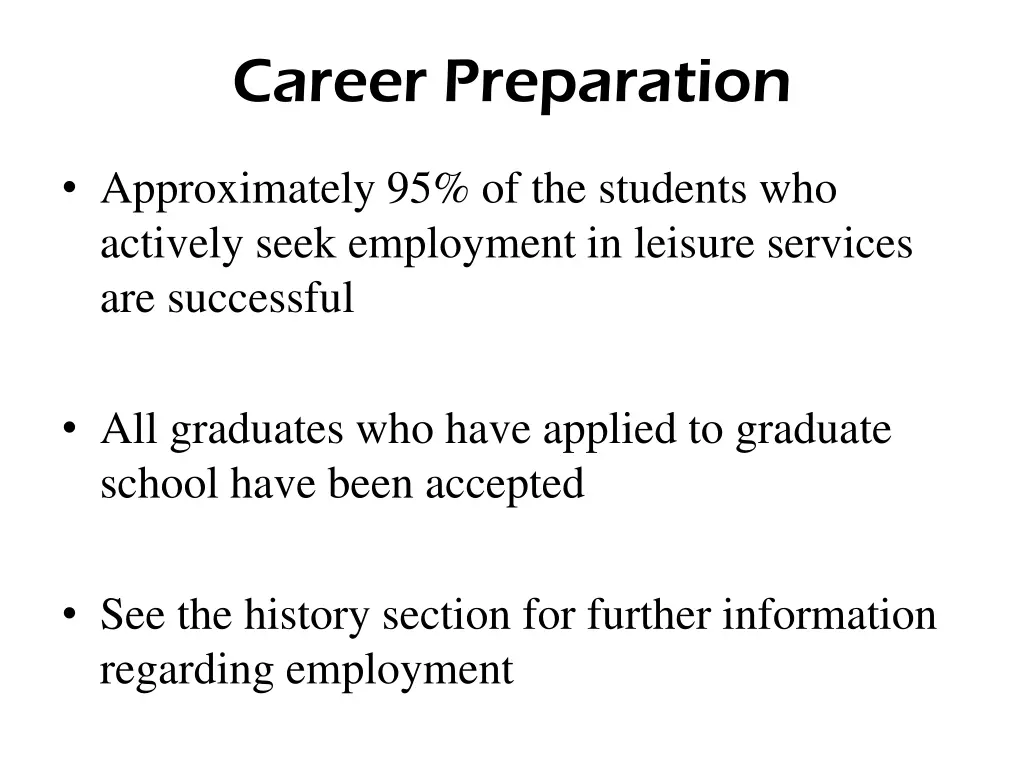 career preparation