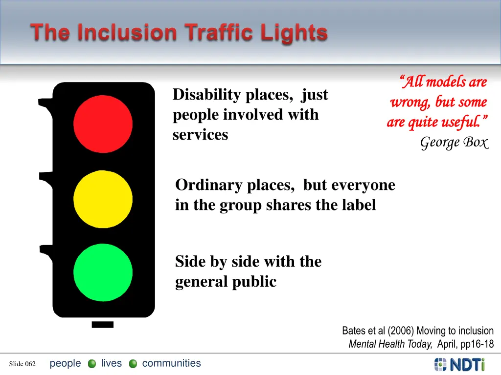 the inclusion traffic lights