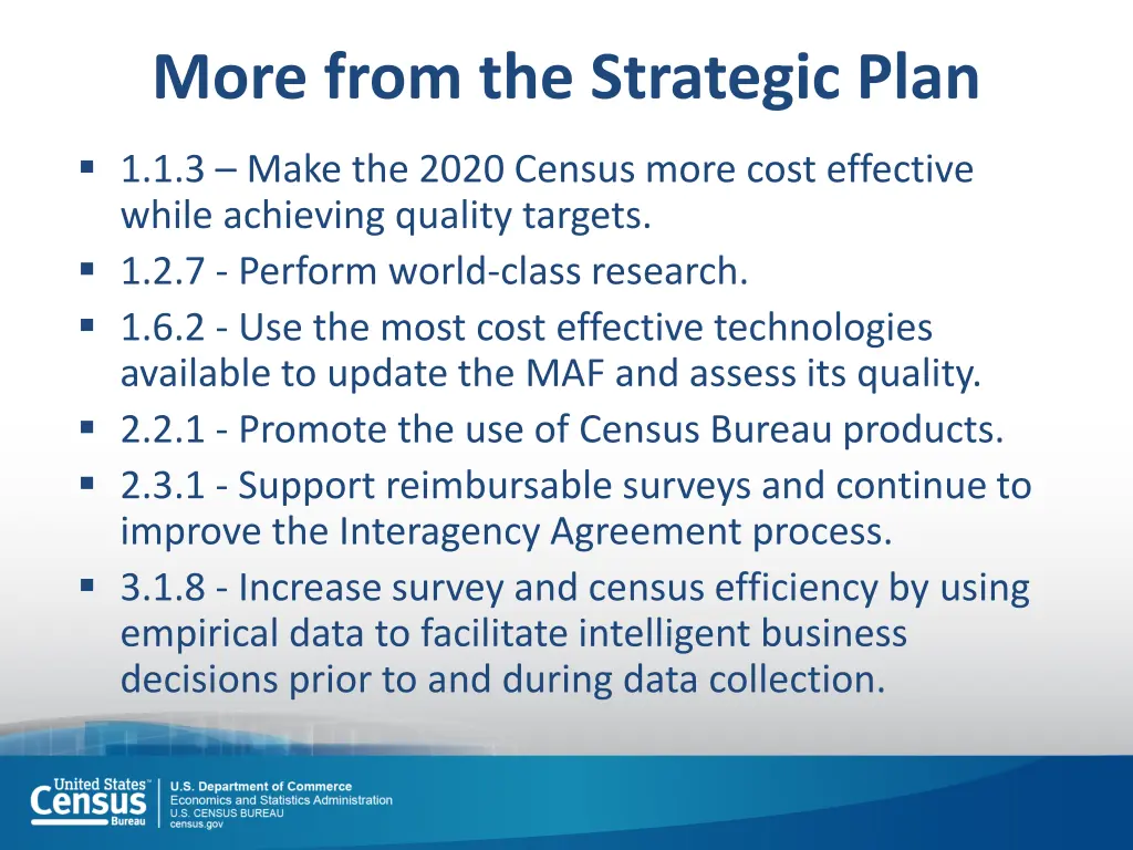 more from the strategic plan