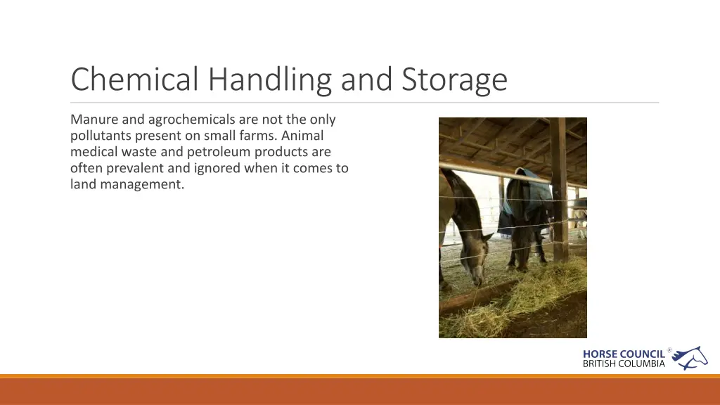chemical handling and storage