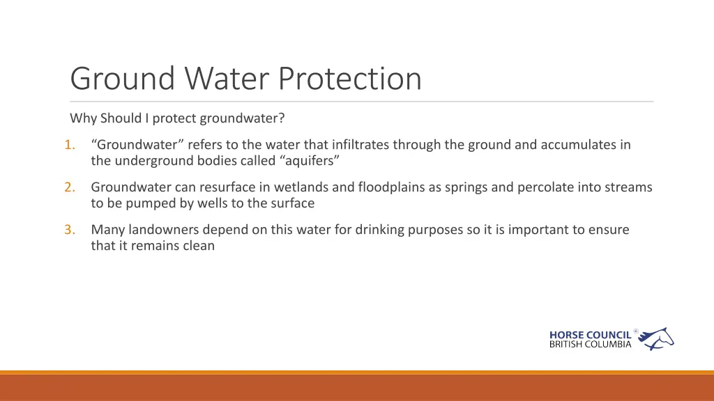 ground water protection