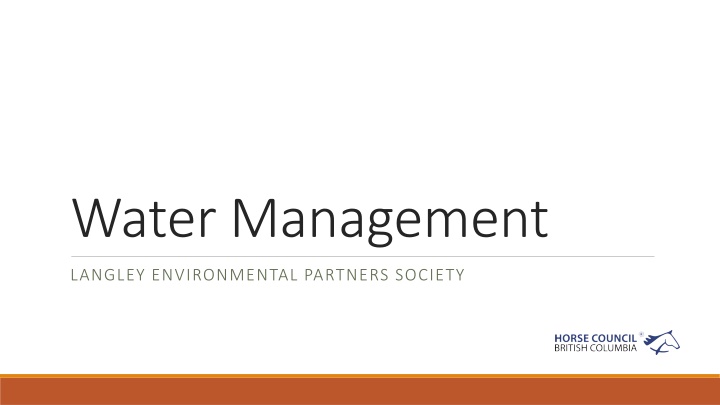 water management