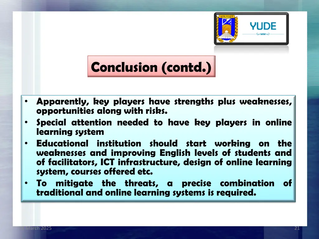 conclusion contd