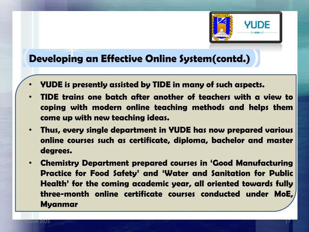 developing an effective online system contd