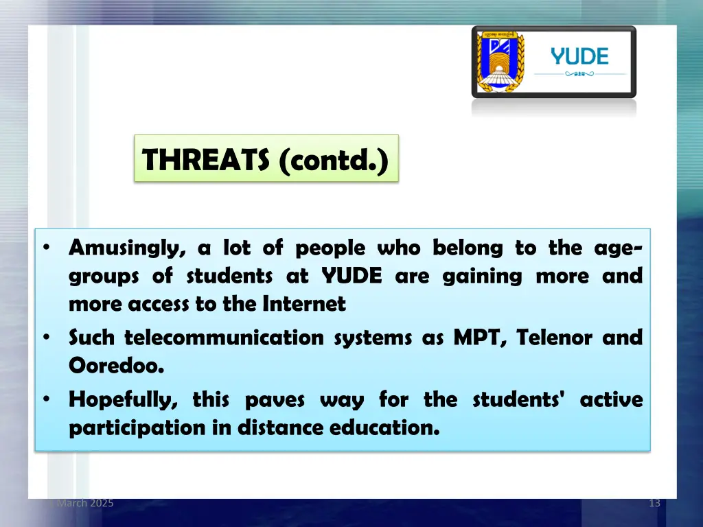 threats contd