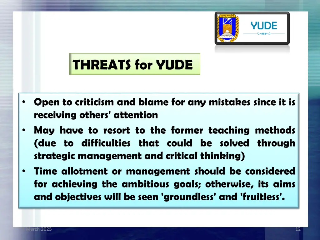 threats for yude