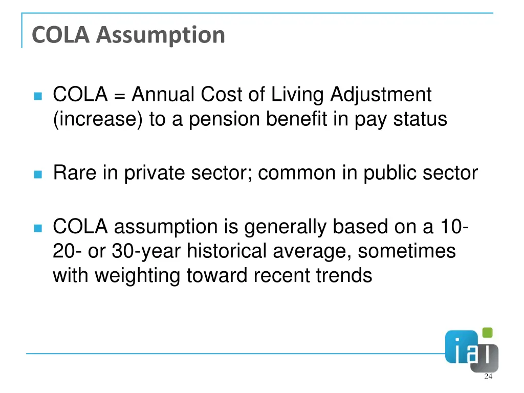 cola assumption