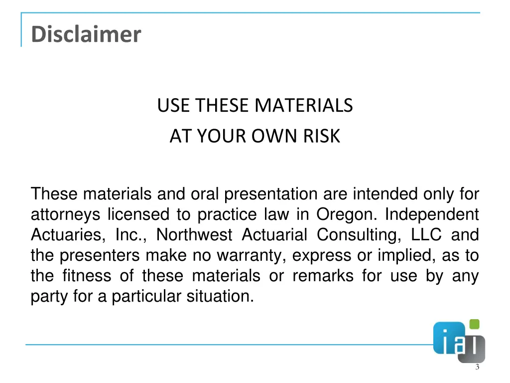 disclaimer