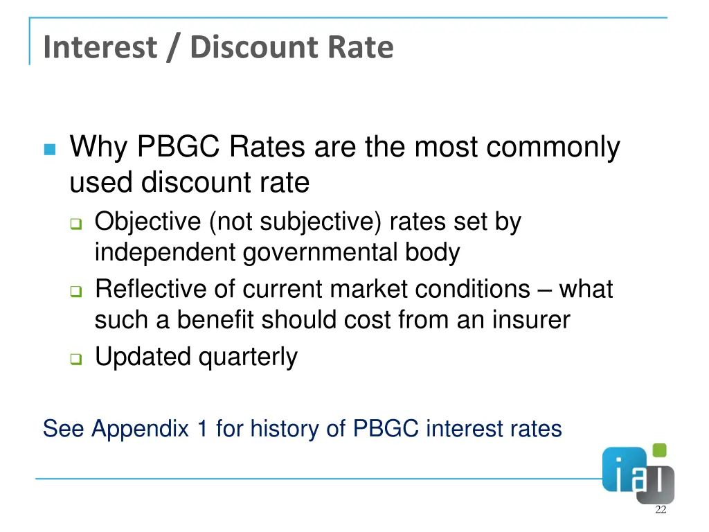 interest discount rate