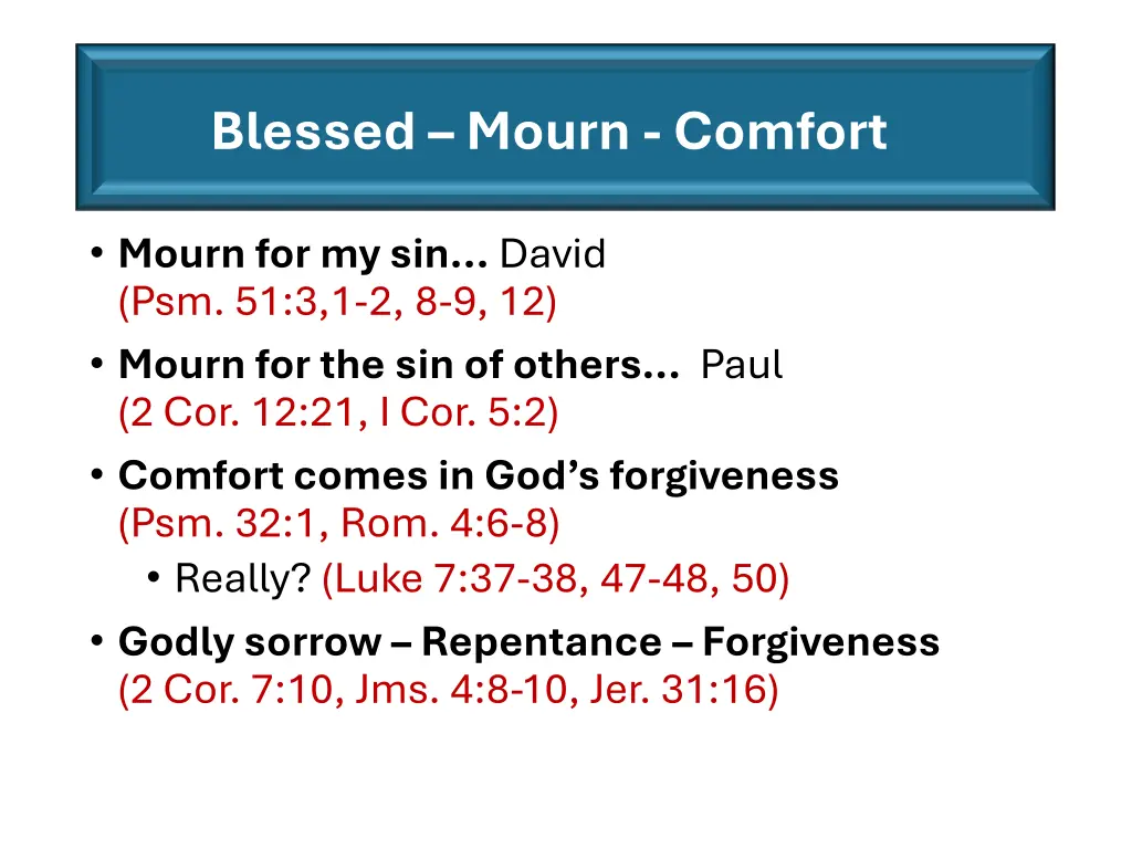 blessed mourn comfort