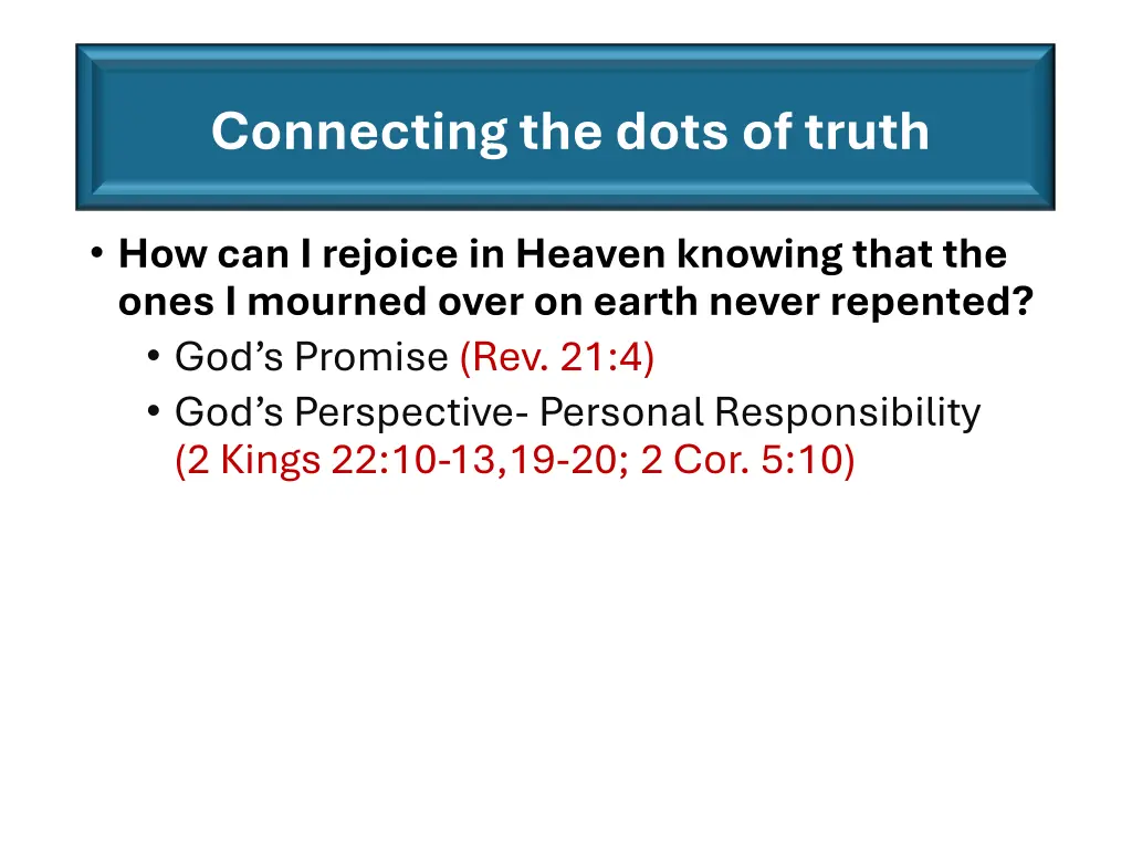 connecting the dots of truth