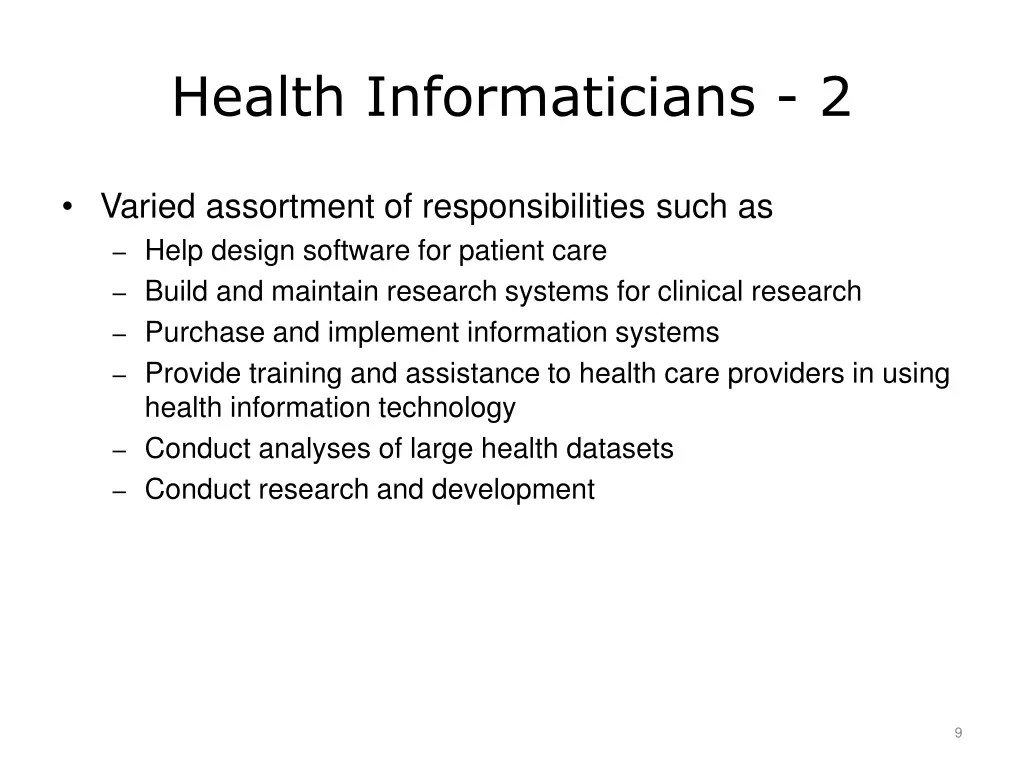 health informaticians 2