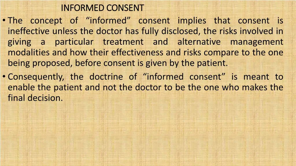 informed consent informed consent