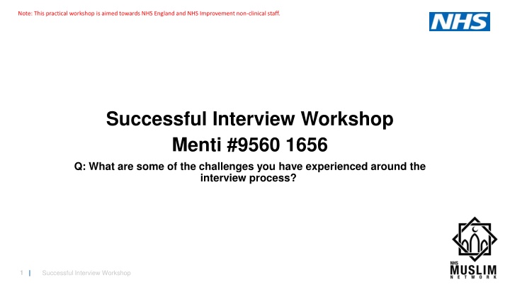 note this practical workshop is aimed towards