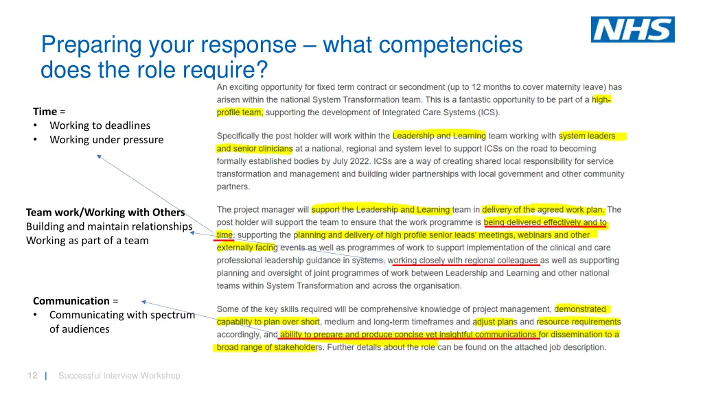 preparing your response what competencies does