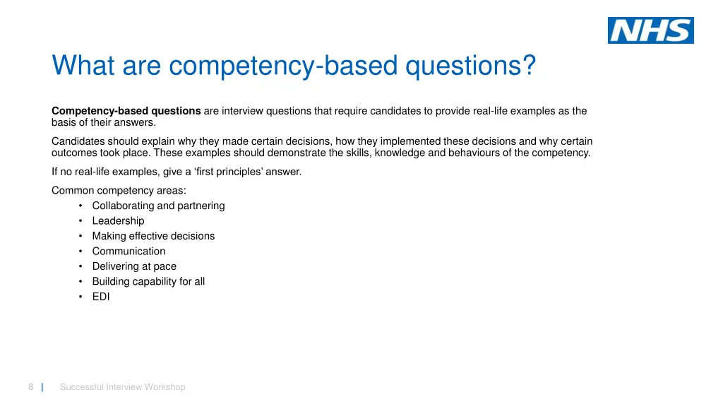 what are competency based questions