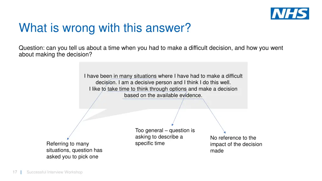 what is wrong with this answer