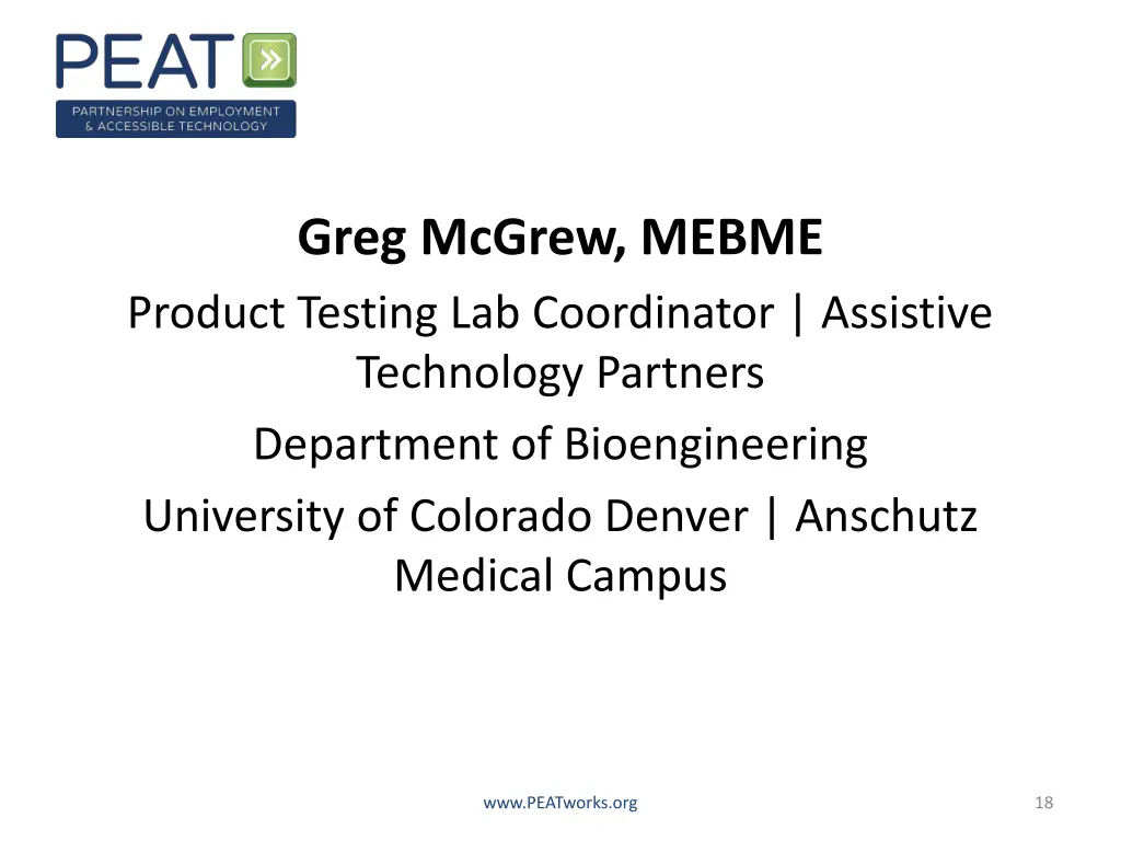 greg mcgrew mebme product testing lab coordinator