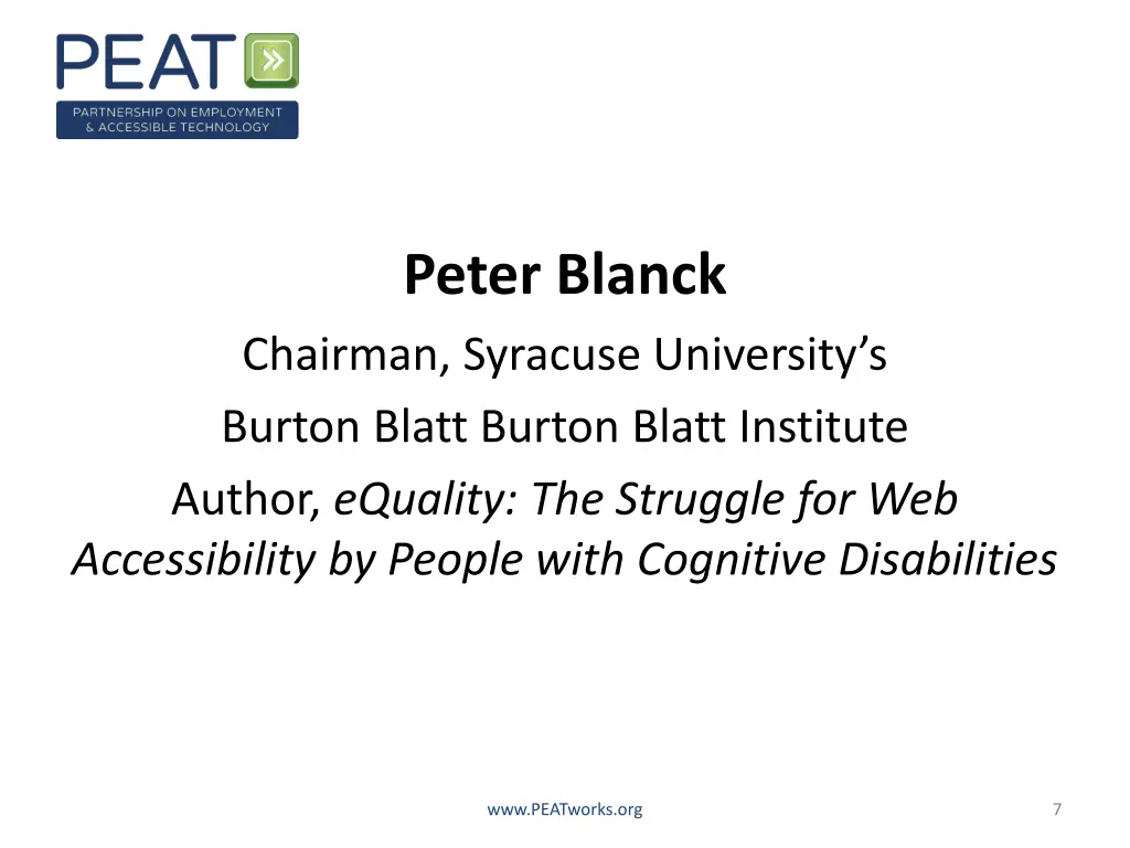 peter blanck chairman syracuse university